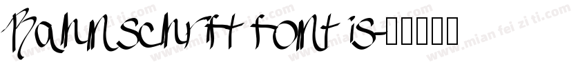 Bahnschrift font is字体转换
